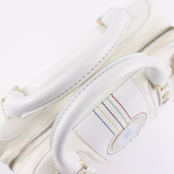 CELINE Mini Boston Handbag 2004 Athens Olympics Limited White Nylon canvas... - Picture 9 of 12